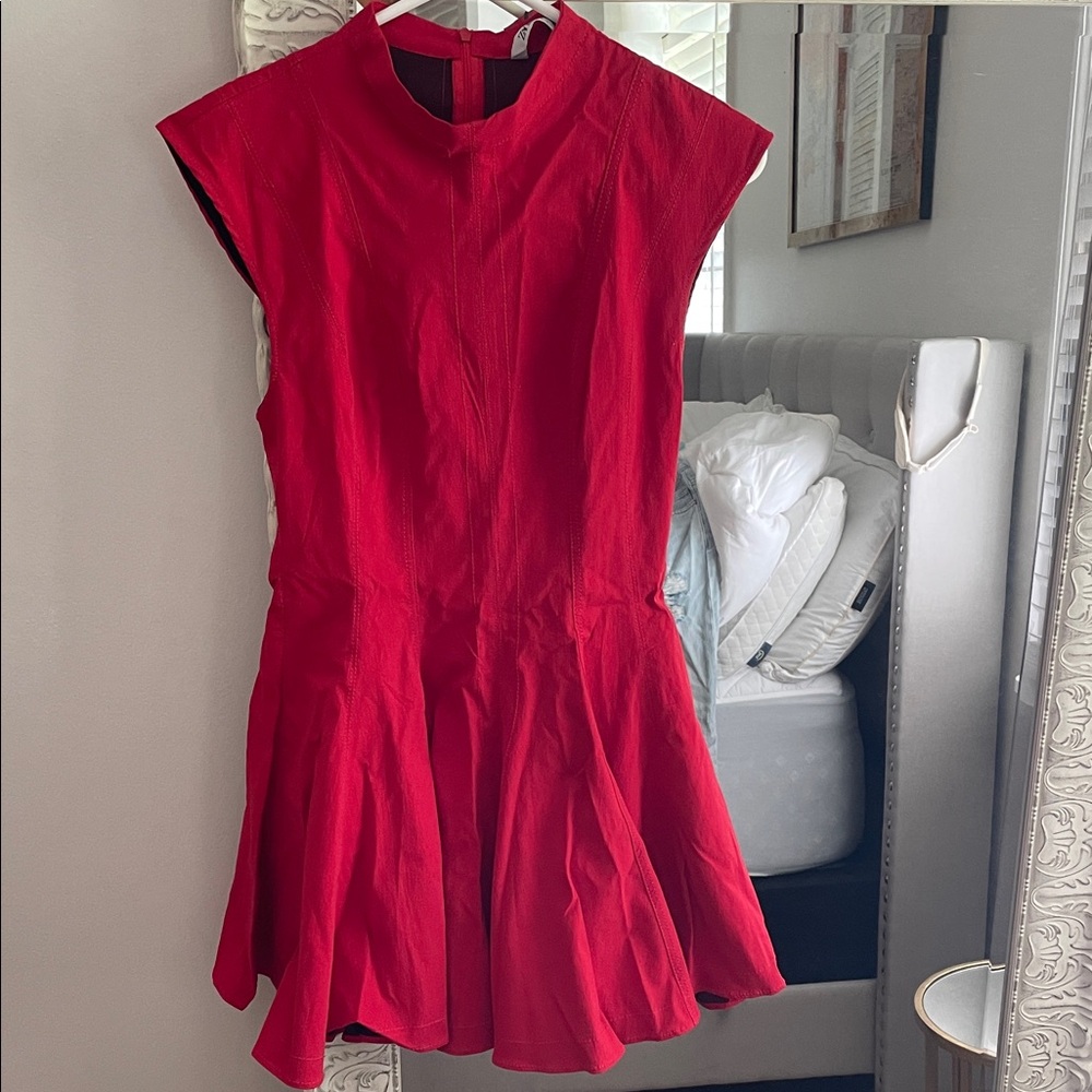 Zara Vibrant Red Mini Dress